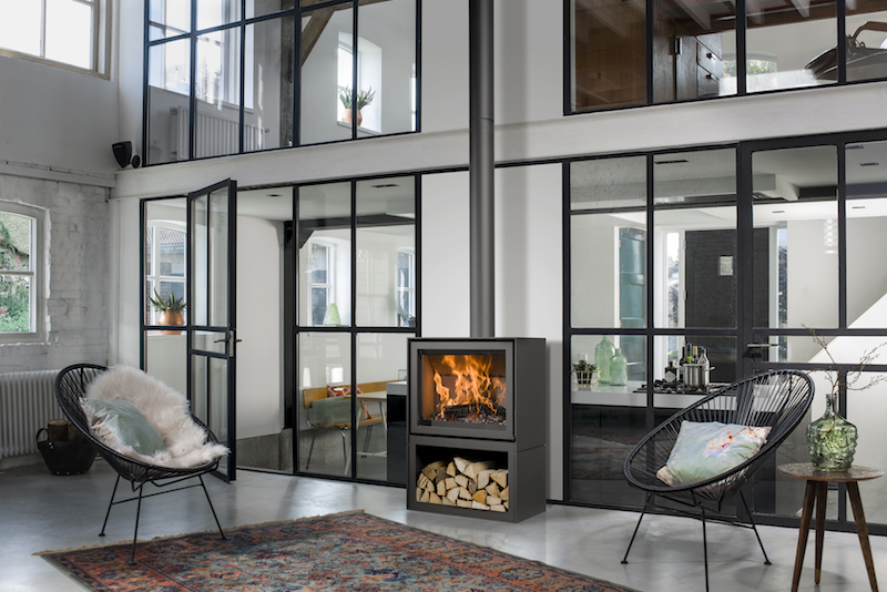 Barbas Bellfires BOX 80 – Sichtbreite 80 cm mit Holzfach-Stauraum