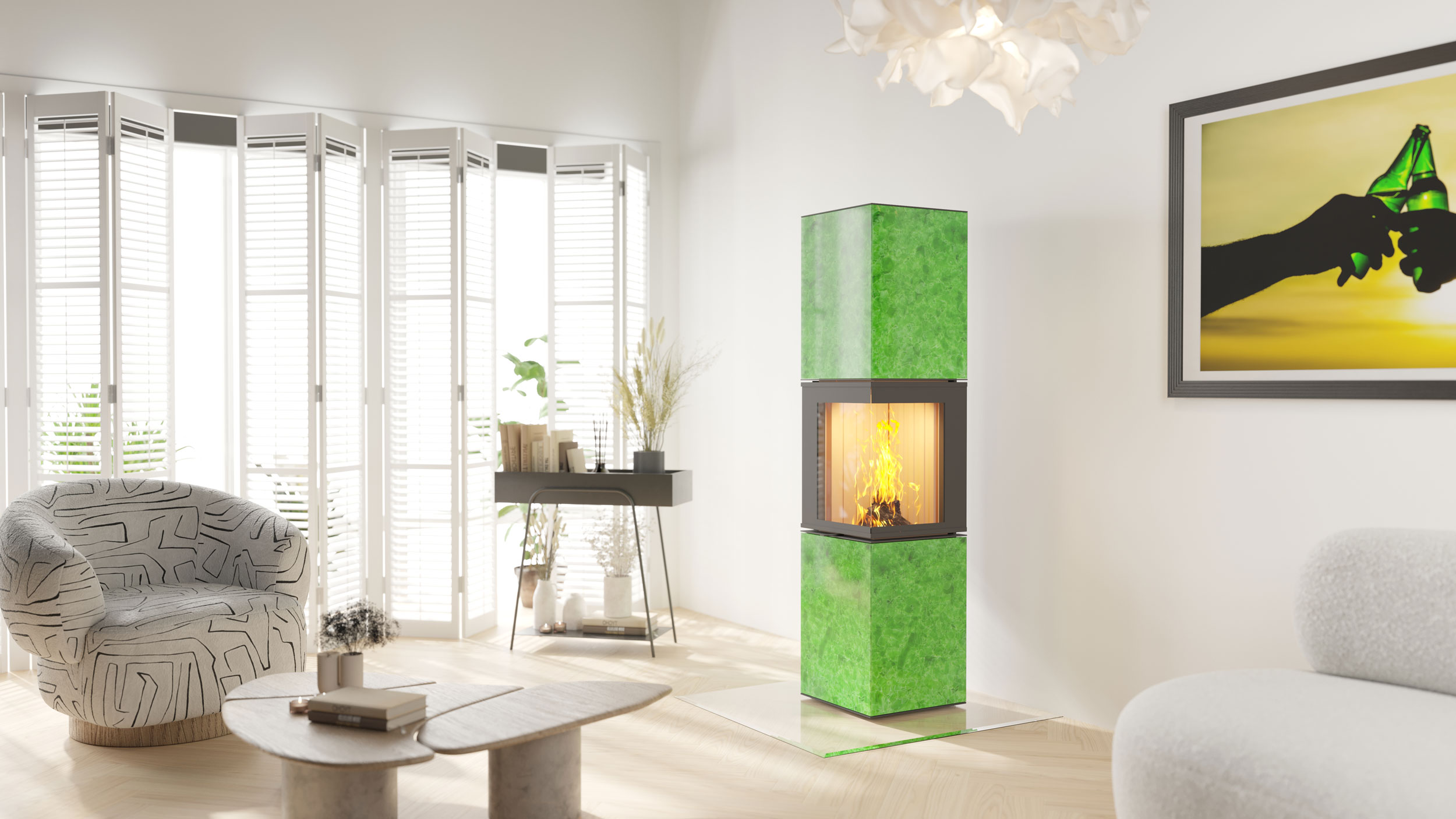 Glaskeramik Verkleidung Recycling-Glas