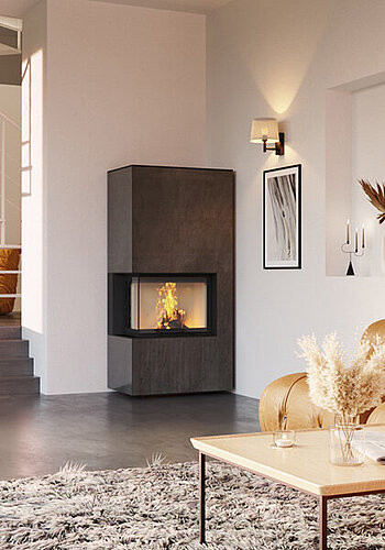 neocube Steel Edition Corner – Eckaufstellung im Stahl-Look.